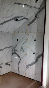 Tipo Statuario ThinSlab Shower 16 