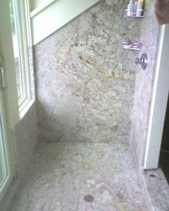 White Spring Granite Shower